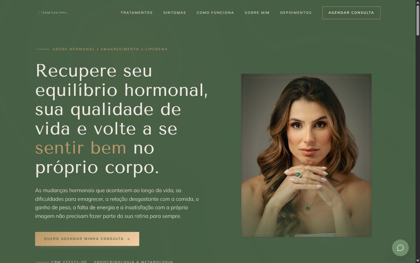 Site da Dra. Luana Felix exibido em um MacBook