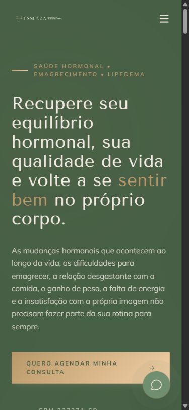 Versão responsiva do site da Dra. Luana Felix em um iPhone